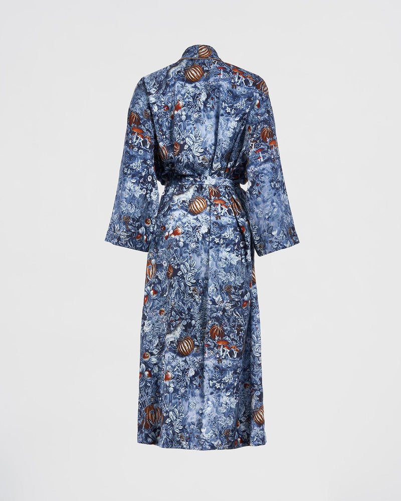 Kimono Nocturnal Garden – Bleu nuit