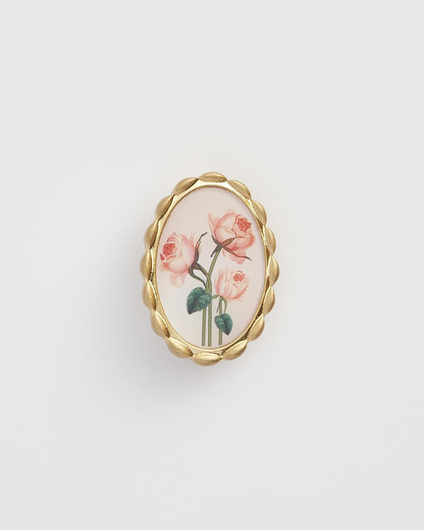 Broche Roses encadrées