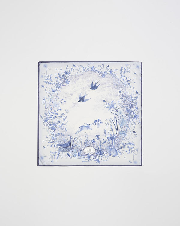 Foulard carré narratif Bunny Blues