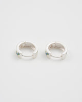 Forget Me Not Silver Mini Hoop Earrings