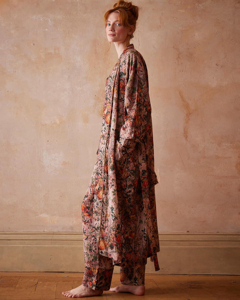 Kimono Nocturnal Garden – Rose poudré