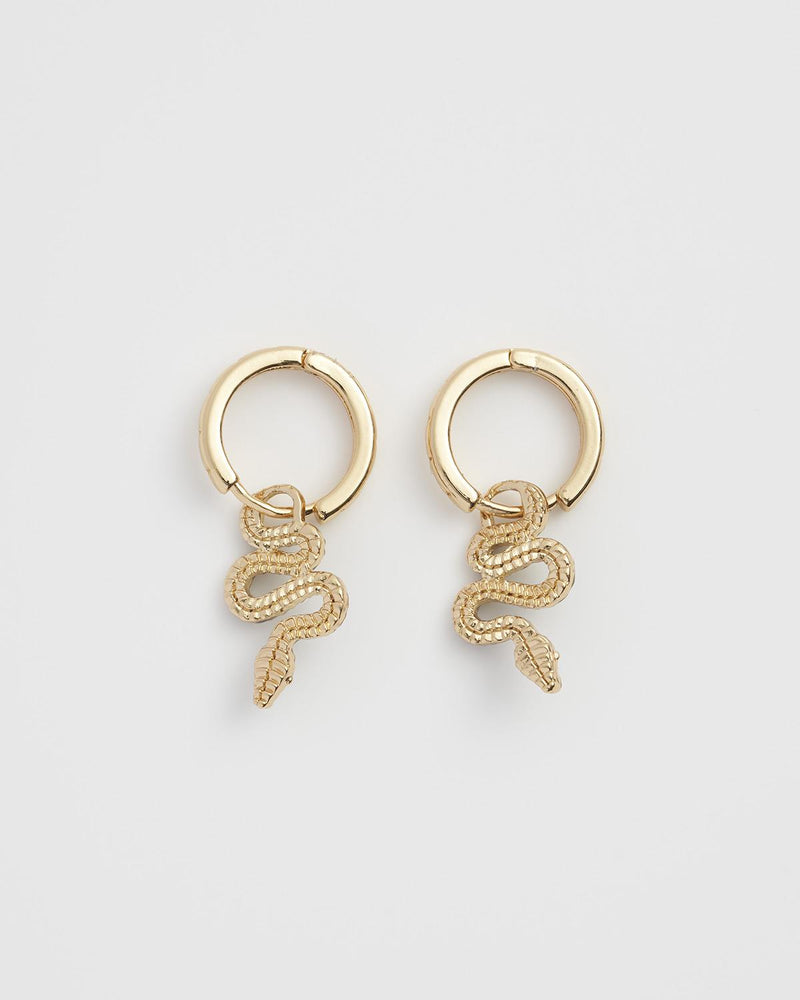 Boucles d'oreilles huggies Serpent céleste