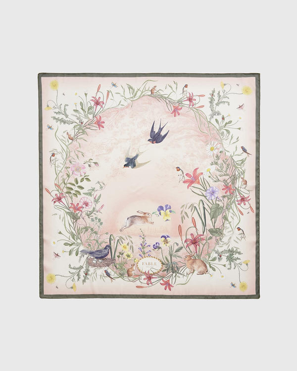 Foulard carré Running Bunny narratif