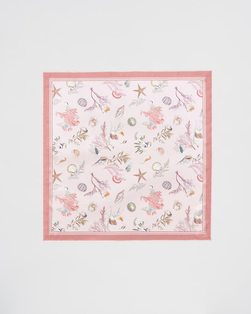 Whispering Sands Lotus Pink Square Scarf