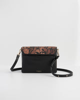 Deco Blooms Black Crossbody Handbag