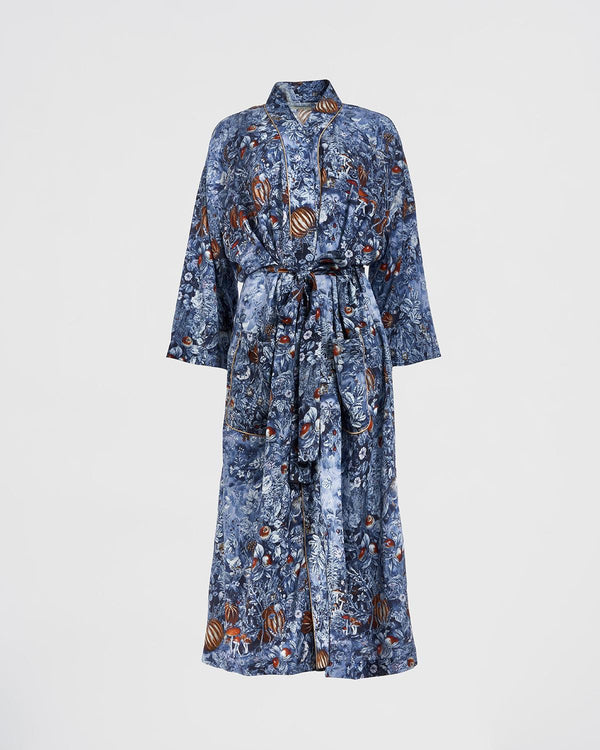 Kimono Nocturnal Garden – Bleu nuit