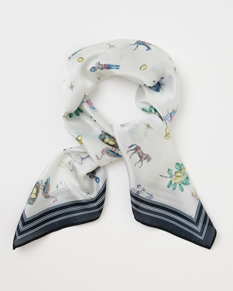 Foulard carré Les 12 Jours de Noël