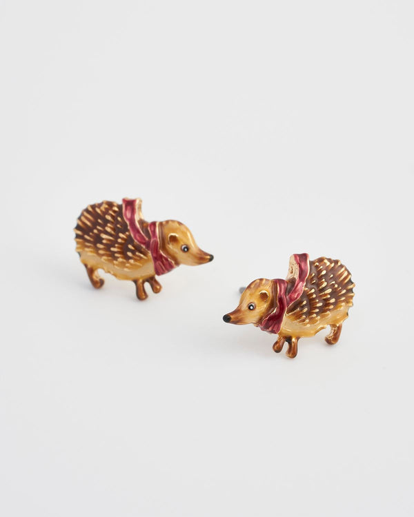 Cosy Hedgehog Charm Stud Earring