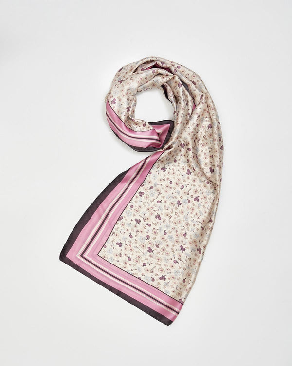 Foulard léger et soyeux Deco Blooms – Crème