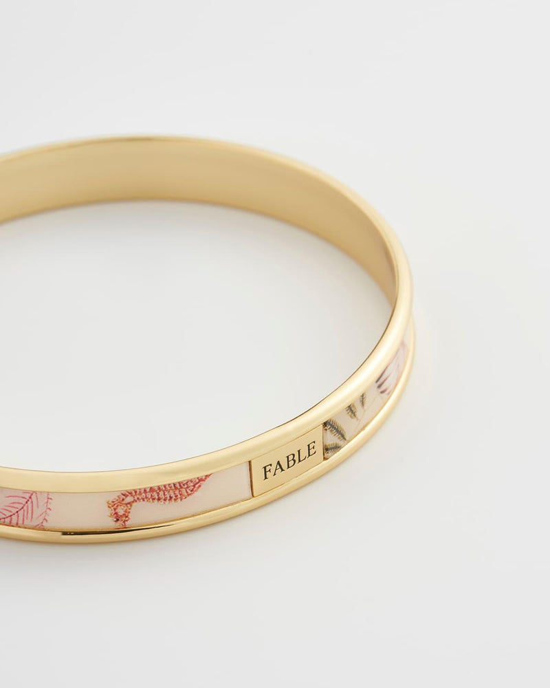 Bracelet jonc Plaqué or Imprimé Whispering Sands – Jaune