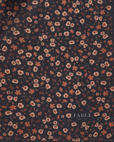 Foulard léger et soyeux Deco Blooms – Noir