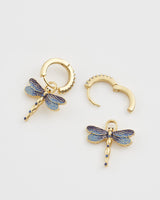 Boucles d'oreilles Cristal & Libellule