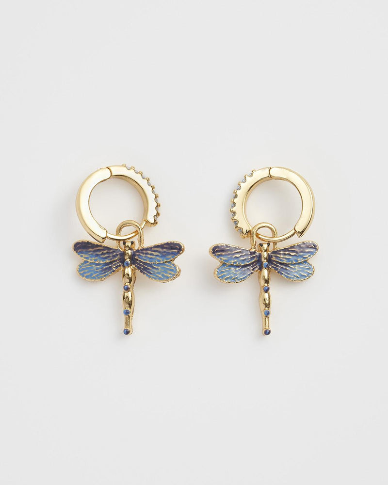 Dragonfly Crystal Earrings