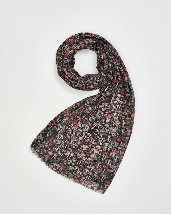 Foulard léger Magical Mushroom – Noir