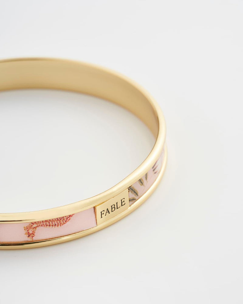 Bracelet jonc Plaqué or Imprimé Whispering Sands – Rose