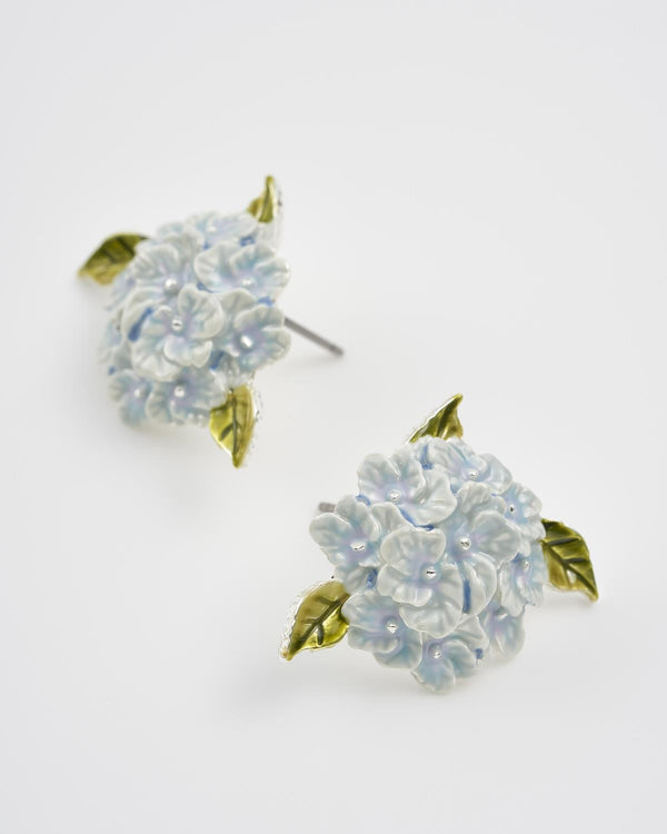 Boucles d'oreilles Hortensia en argent