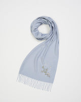 Foulard brodé douillet Magical Mushroom – Bleu