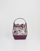 Sac seau Gravures Florales – Prune