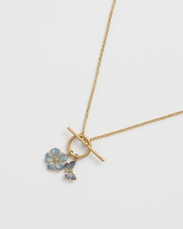 Collier Fleur & Papillon