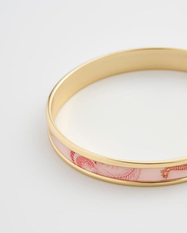 Bracelet jonc Plaqué or Imprimé Whispering Sands – Rose