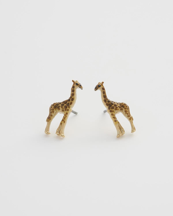 Boucles d'oreilles clous Girafe