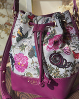 Sac seau Gravures Florales – Prune