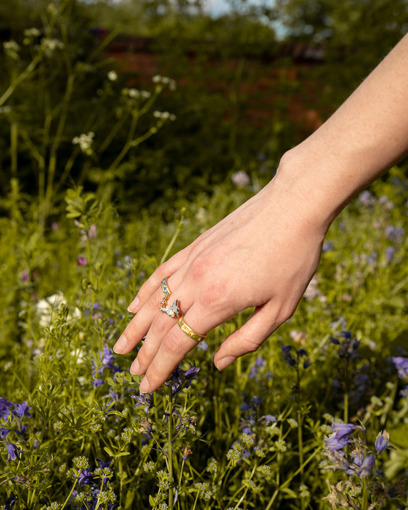 Bague Couronne de fleurs roses