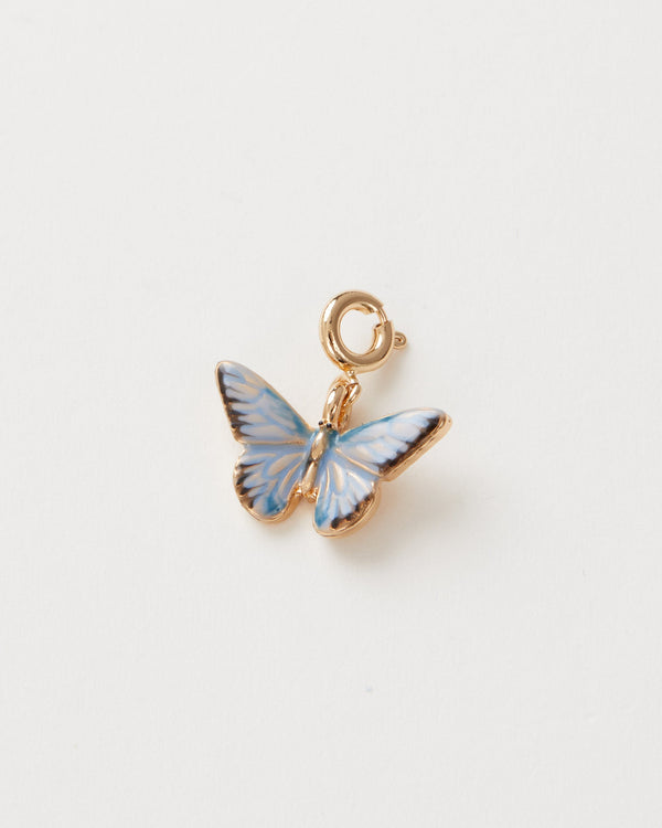 Pendentif Papillon bleu en Émail