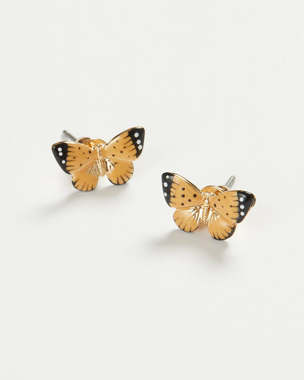 Enamel Butterfly Stud Earrings