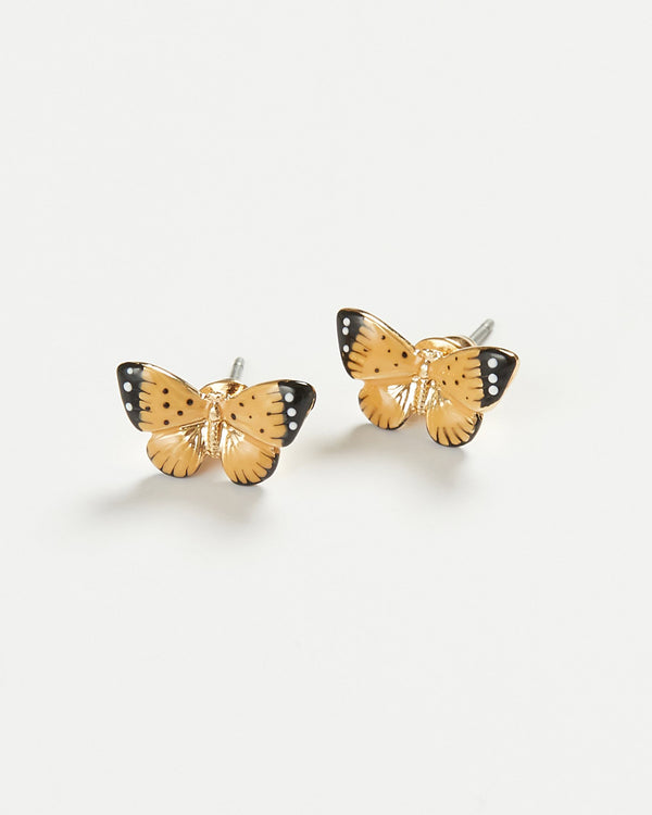 Enamel Butterfly Stud Earrings