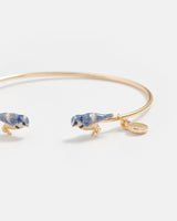 Bracelet demi-jonc Mésange bleue en Émail